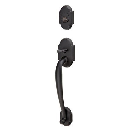 Emtek Flat Black Handleset 4322TRTUS19LH 4322TRTUS19LH
